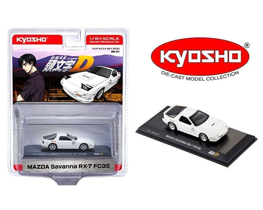 (Preorder) Kyosho 1:64 Initial D Mazda Savanna RX-7 FC3S – White – Limited Edition