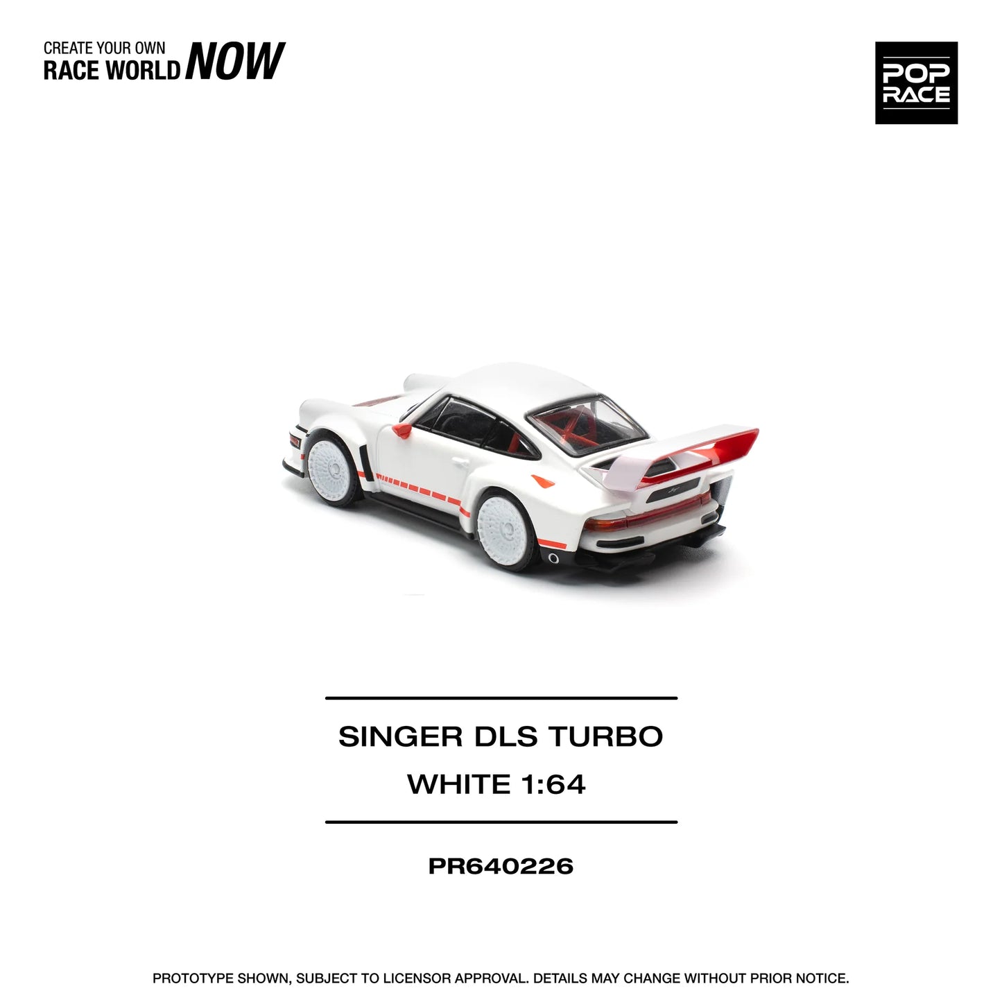 Pop Race 1:64 Singer DLS Turbo (Track) - White (Preorder)