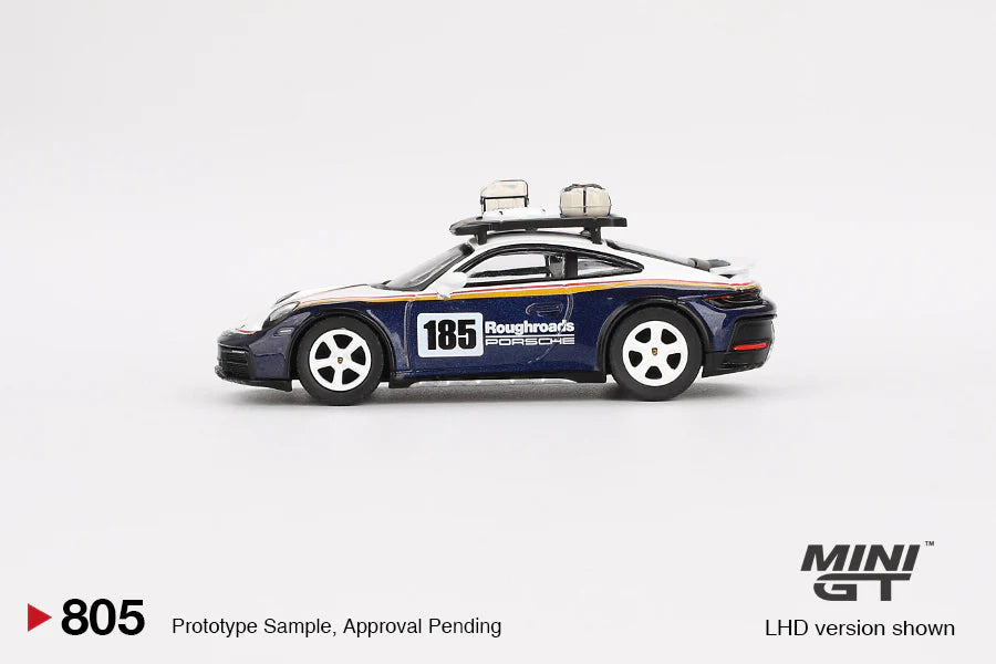 (Preorder) Mini GT 1:64 Porsche 911 Dakar Rallye Design Package White/Gentian Blue Metallic