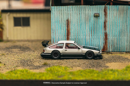 (Preorder) Tarmac Works 1:64 Toyota Sprinter Trueno AE86 Widebody by Jon Sibal with Trading Card – White