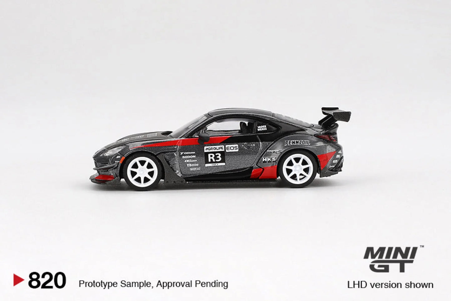 (Preorder) Mini GT 1:64 Toyota GR86  Larry Chen’s HKS Turbocharged GR86 – Grey – Limited Edition