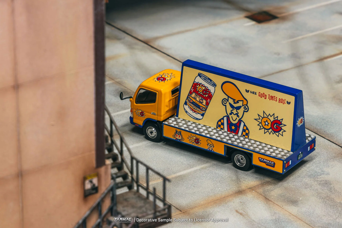 (Preorder) Tarmac Works 1:64 Mitsubishi Fuso Canter OG Billboard Truck – Yellow – Truck64