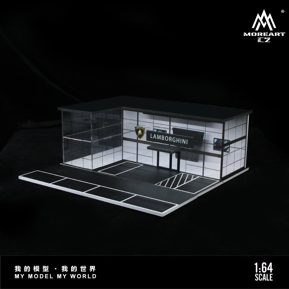 MoreArt 1:64 Two-Layer Assembly Show Room Lamborghini Shop Diorama