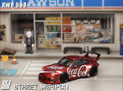 (Preorder) Street Weapon 1:64 Porsche RWB 993 Coca Cola Livery (2 Versions)