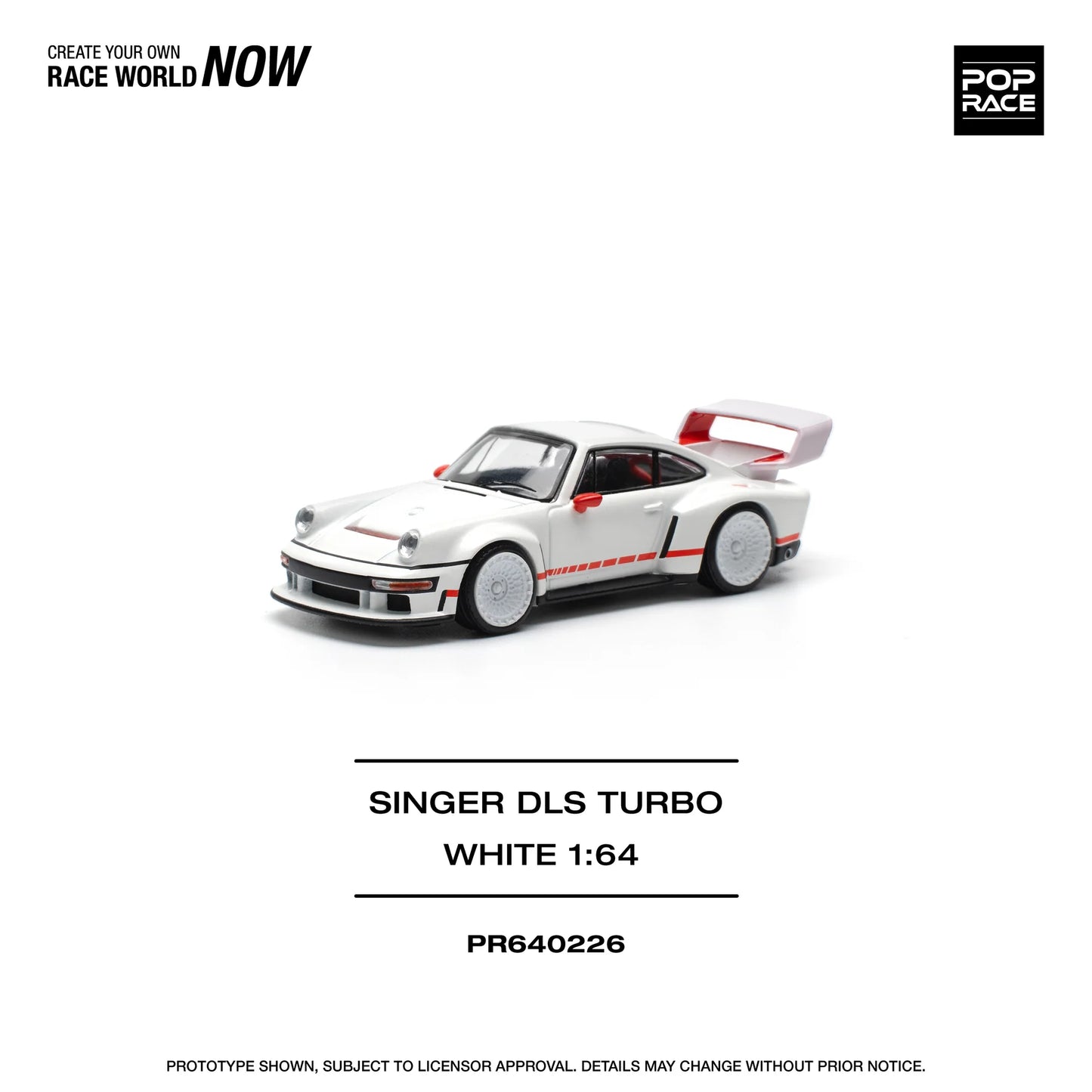 Pop Race 1:64 Singer DLS Turbo (Track) - White (Preorder)