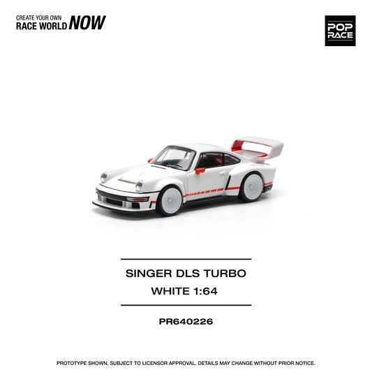 Pop Race 1:64 Singer DLS Turbo (Track) - White (Preorder)