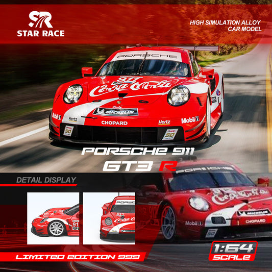 (Preorder) Star Race 1:64 Porsche 911 R Coca Cola Livery (2 Versions)