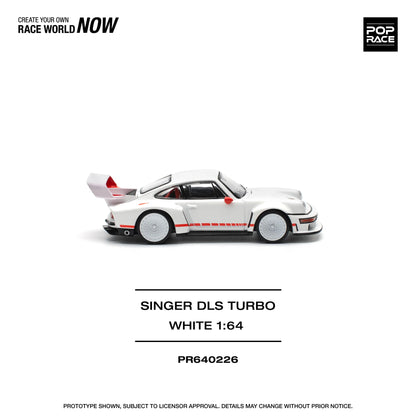 Pop Race 1:64 Singer DLS Turbo (Track) - White (Preorder)