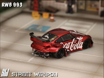 (Preorder) Street Weapon 1:64 Porsche RWB 993 Coca Cola Livery (2 Versions)