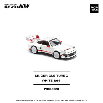 Pop Race 1:64 Singer DLS Turbo (Track) - White (Preorder)