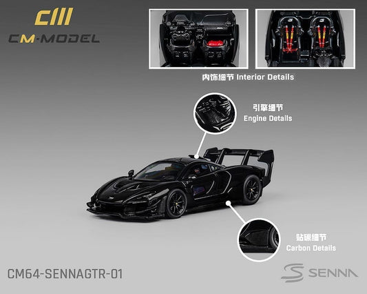 CM Model 1:64 McLaren Senna GTR – Black – Limited Edition (Preorder)