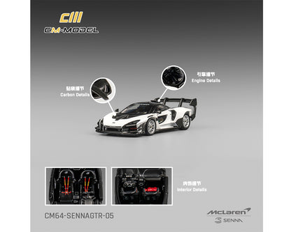 CM Model 1:64 McLaren Senna GTR – White – Limited Edition (Preorder)