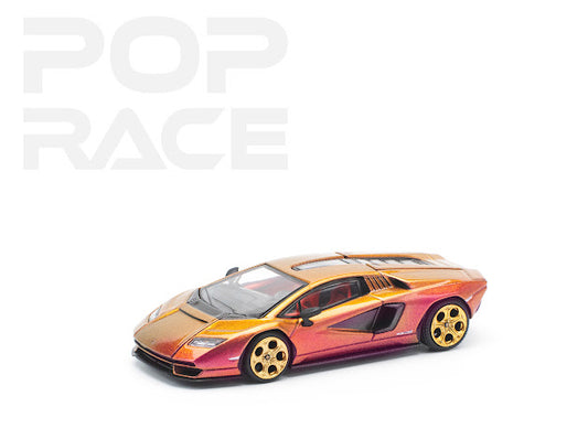 (Preorder) Pop Race 1:64 Lamborghini Countach LP 800-4 - Blu Hal