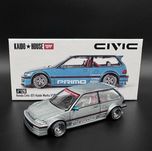 Kaido House x Mini GT 1:64 Honda Civic (EF) Kaido Works V1 – Tahitian Green [Chase]]