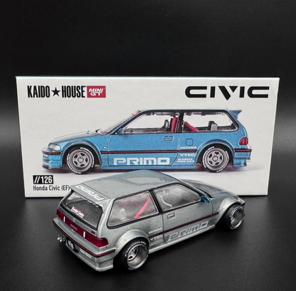 Kaido House x Mini GT 1:64 Honda Civic (EF) Kaido Works V1 – Tahitian Green [Chase]]