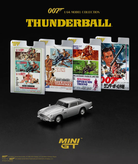 (Preorder) Mini GT 1:64 Aston Martin DB5 James Bond 007 Thunderball – 4 Languages – Limited Edition