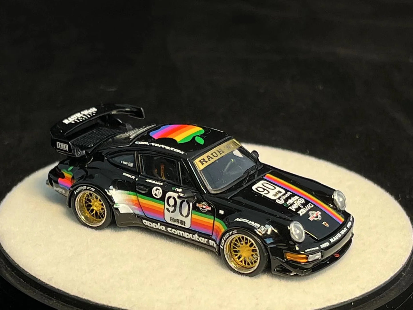 (Preorder) PGM 1:64 Porsche RWB 964 Black Apple Livery