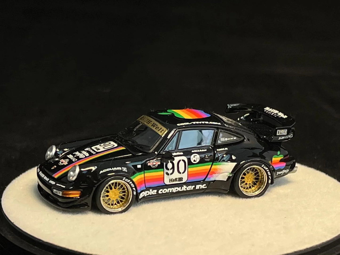 (Preorder) PGM 1:64 Porsche RWB 964 Black Apple Livery