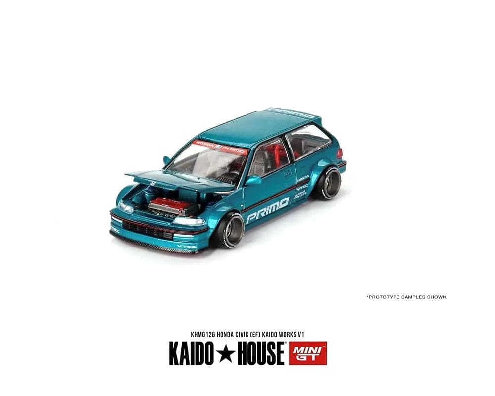 Kaido House x Mini GT 1:64 Honda Civic (EF) Kaido Works V1 – Tahitian Green