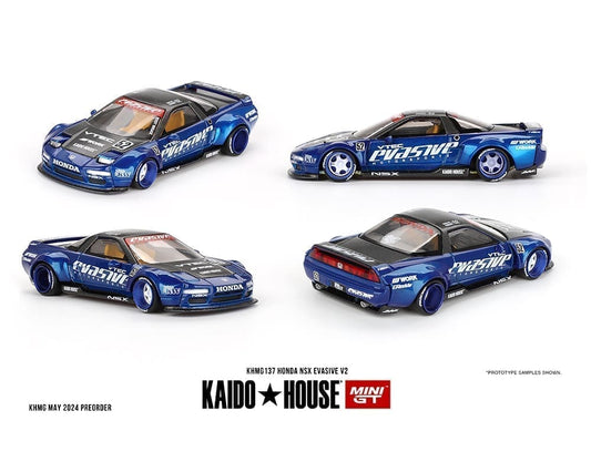 Kaido House x Mini GT 1:64 Honda NSX Evasive V2 – Blue