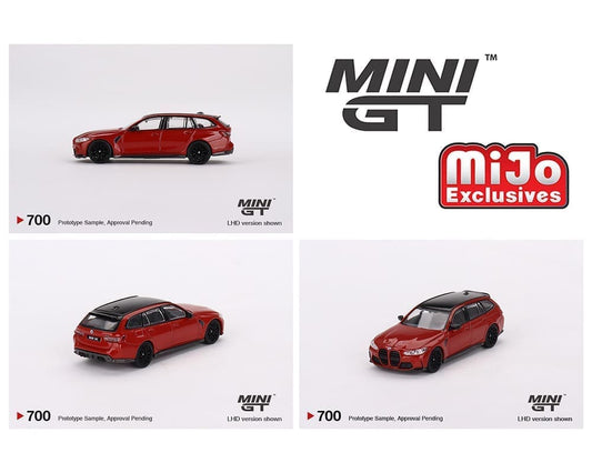 Mini GT 1:64 BMW M3 Competition Touring (G81) Toronto – Red Metallic