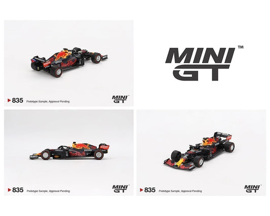 (Preorder) Mini GT 1:64 Red Bull RB16B #33 Max Verstappen 2021 Abu Dhabi Grand Prix  Winner – Limited Edition