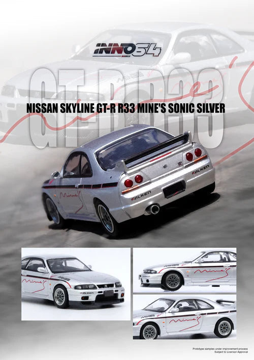 Inno64 1:64 Nissan Skyline GT-R (R33) "Tuned by Mine's" (Preorder)