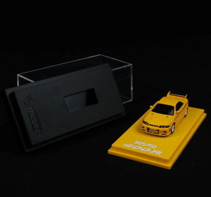 Kyosho 1:64 Mini Car & Book Nissan Nismo 400R Yellow