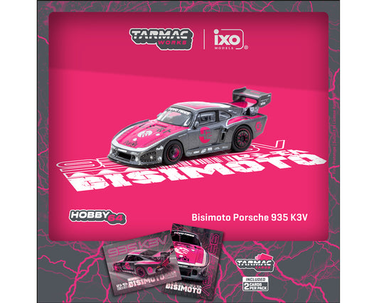 (Preorder) Tarmac Works 1:64 Bisimoto Porsche 935 K3V with Trading Cards – IXO Models Collab – Hobby64 Tarmac Cards