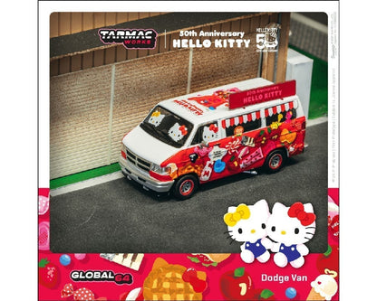 (Preorder) Tarmac Works 1:64 Dodge Van Hello Kitty Food Truck- White