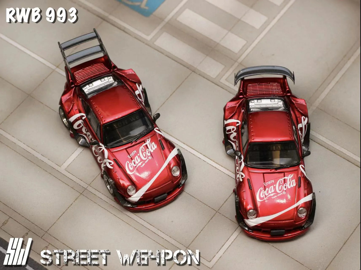 (Preorder) Street Weapon 1:64 Porsche RWB 993 Coca Cola Livery (2 Versions)