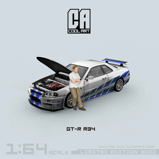 Cool Art 1:64 Nissan Skyline GT-R R34 Paul Silver (Preorder)